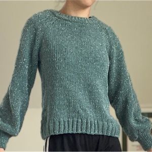 Women’s green/blue H&M sparkly sweater
